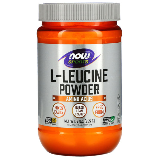 NOW Foods, Sports, L-Leucine Powder, 9 oz (255 g) - Image 1