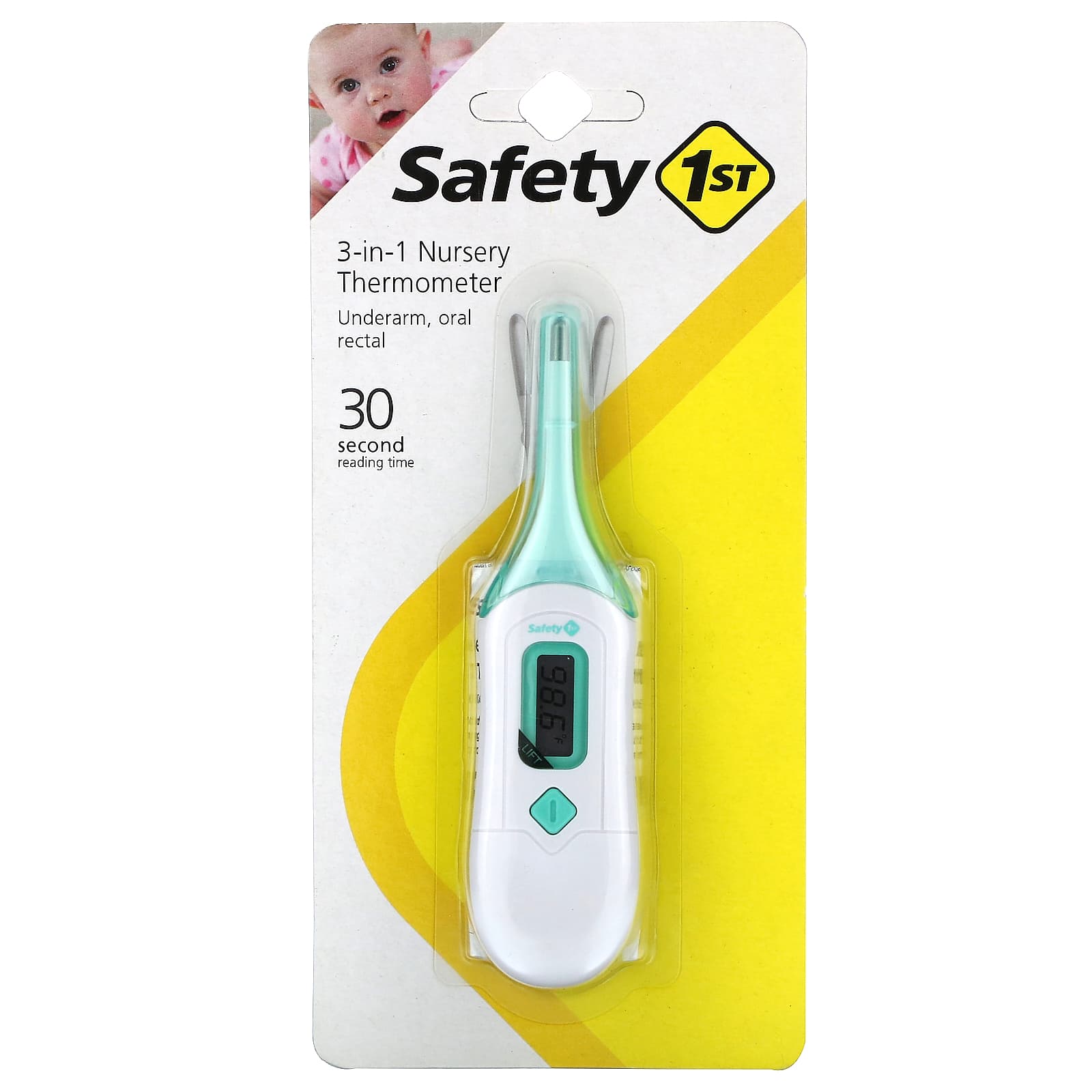 Safety 1st, 3-in-1 Nursery Thermometer, 1 Count - Image 1