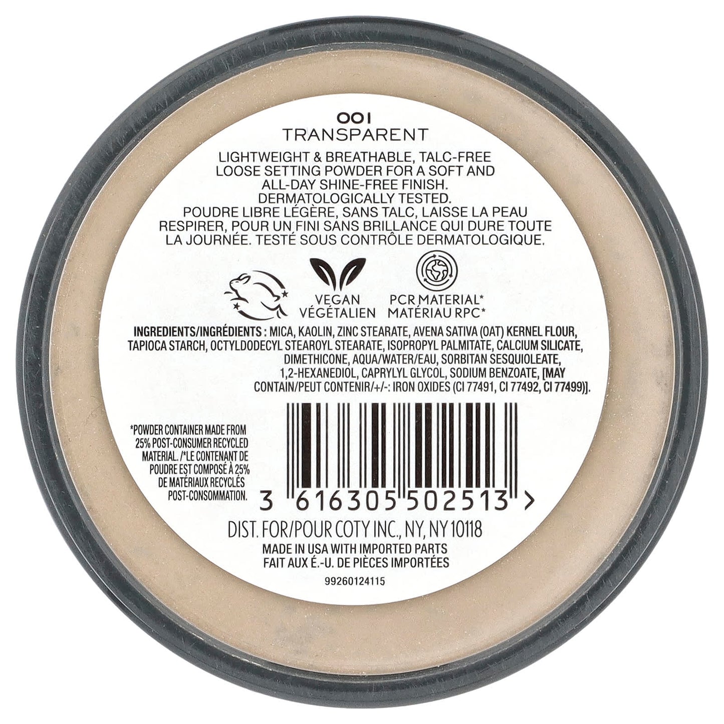 Rimmel London, Stay Matte, Loose Setting Powder, 001 Transparent, 0.63 oz (18 g) - Image 2