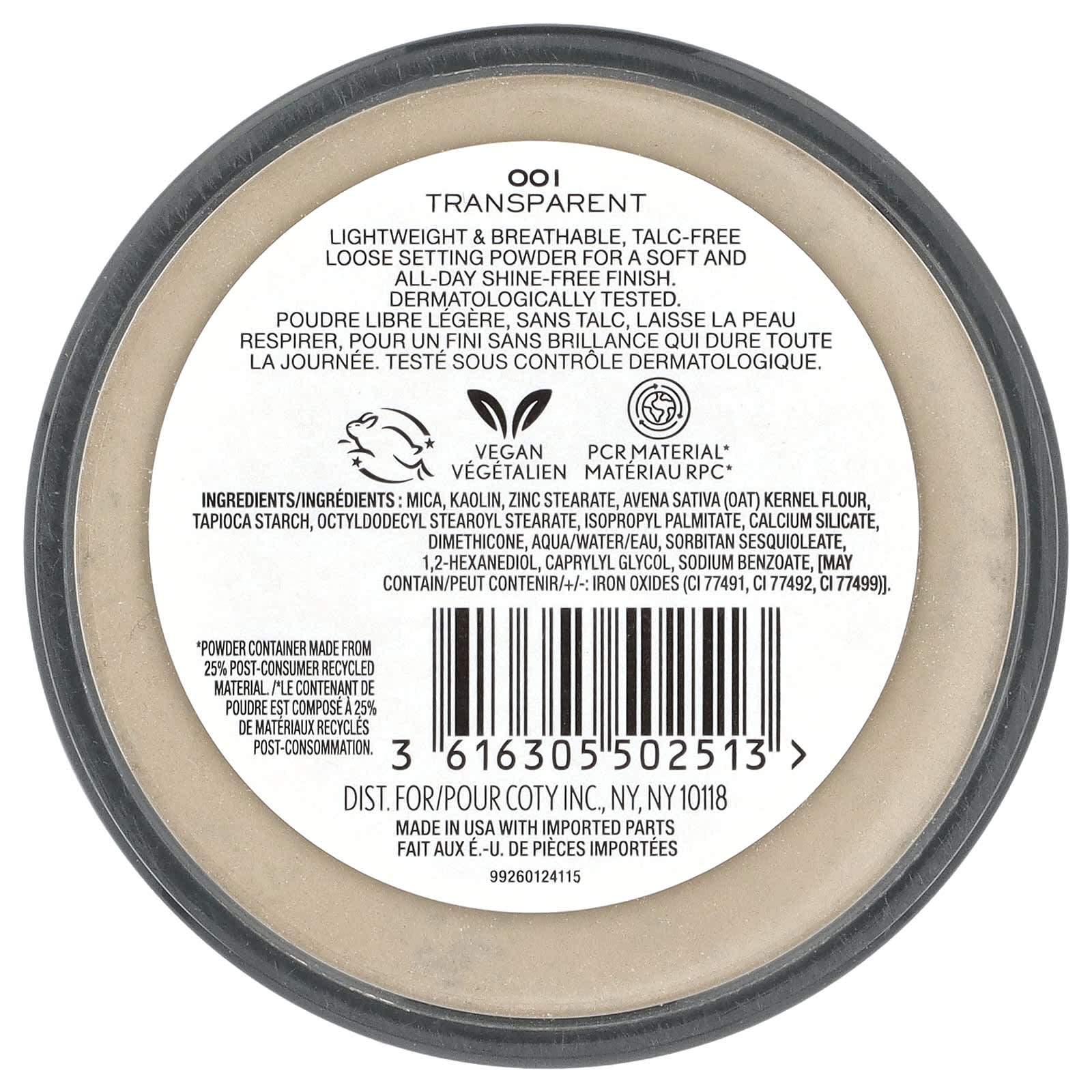 Rimmel London, Stay Matte, Loose Setting Powder, 001 Transparent, 0.63 oz (18 g) - Image 2