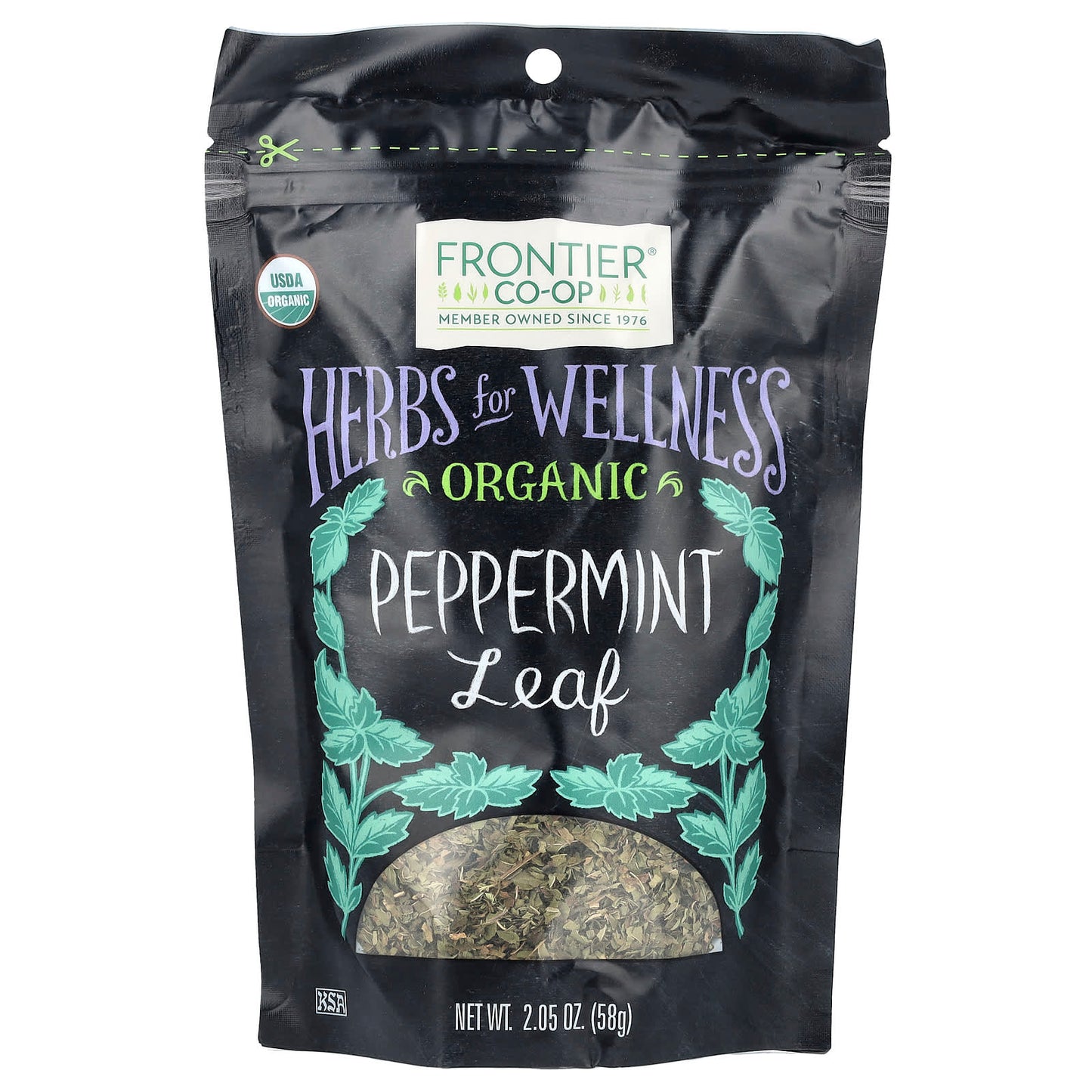Organic Peppermint Leaf by Frontier Co-op - 2.05 oz (58g) - Image 1