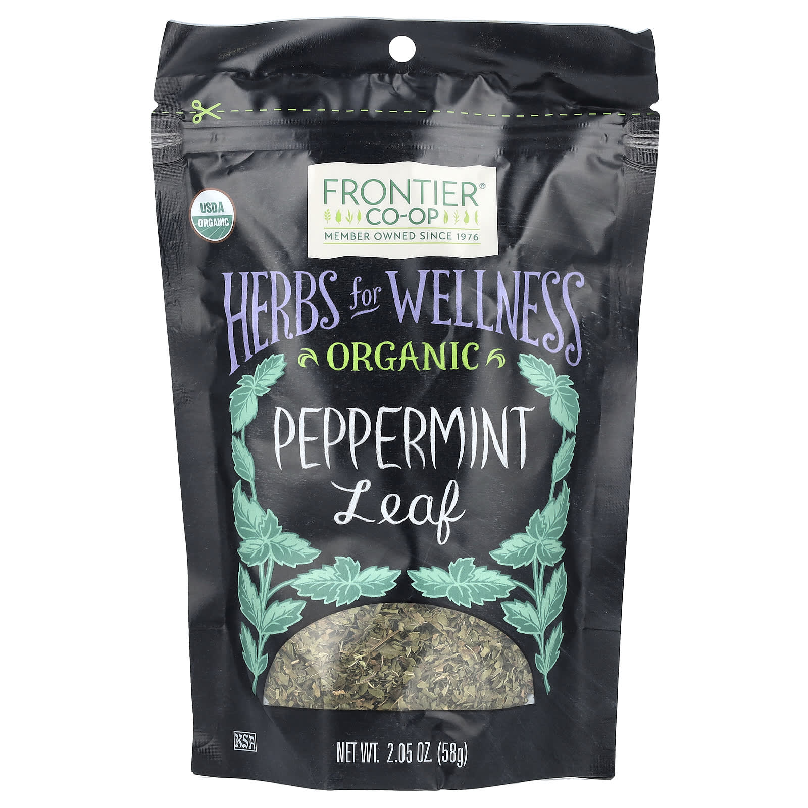 Organic Peppermint Leaf by Frontier Co-op - 2.05 oz (58g) - Image 1
