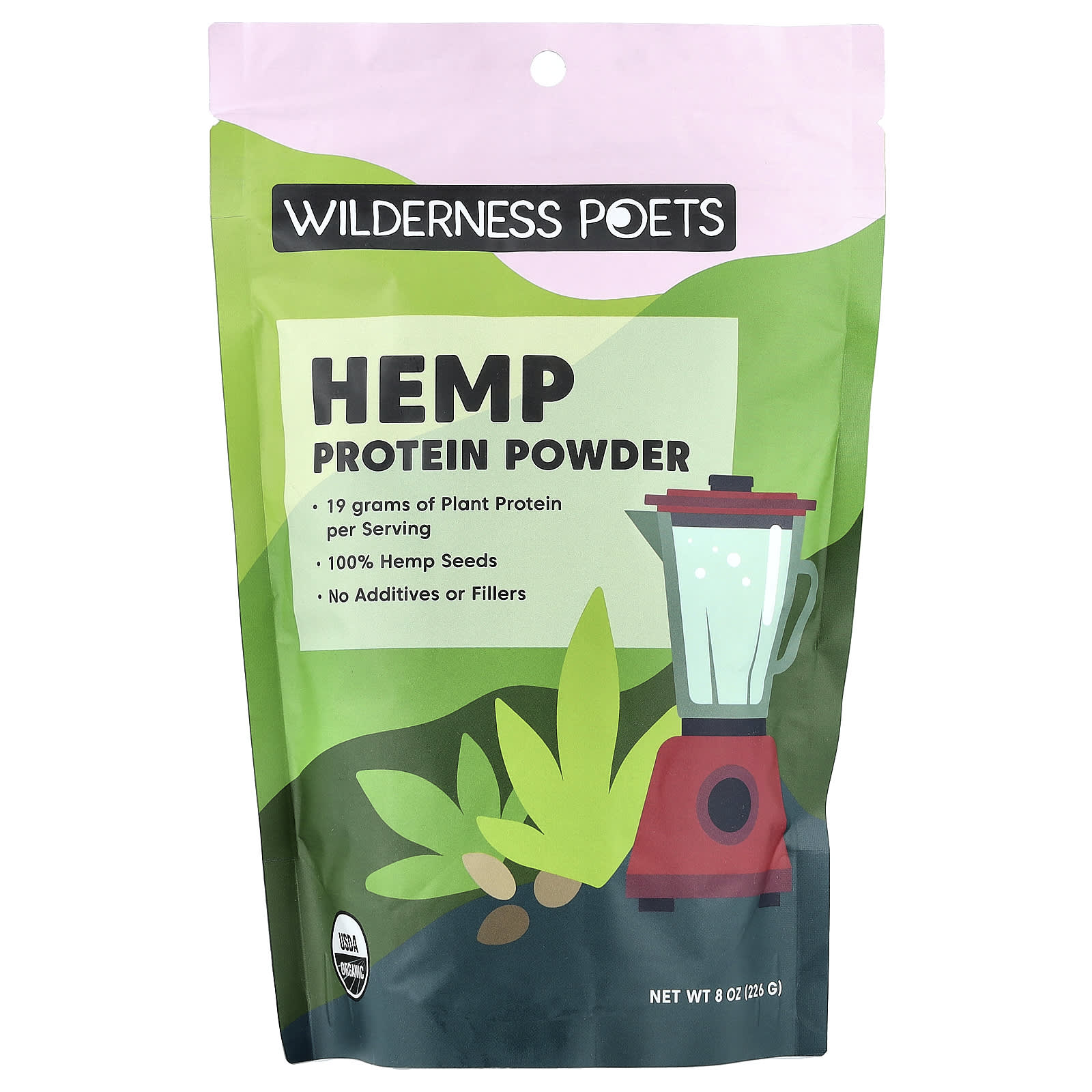 Wilderness Poets, Organic Hemp Protein Powder, 8 oz (226 g) - Image 1