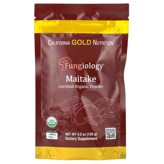 Certified Organic Maitake Mushroom Powder Supplement by California Gold Nutrition - Image 1