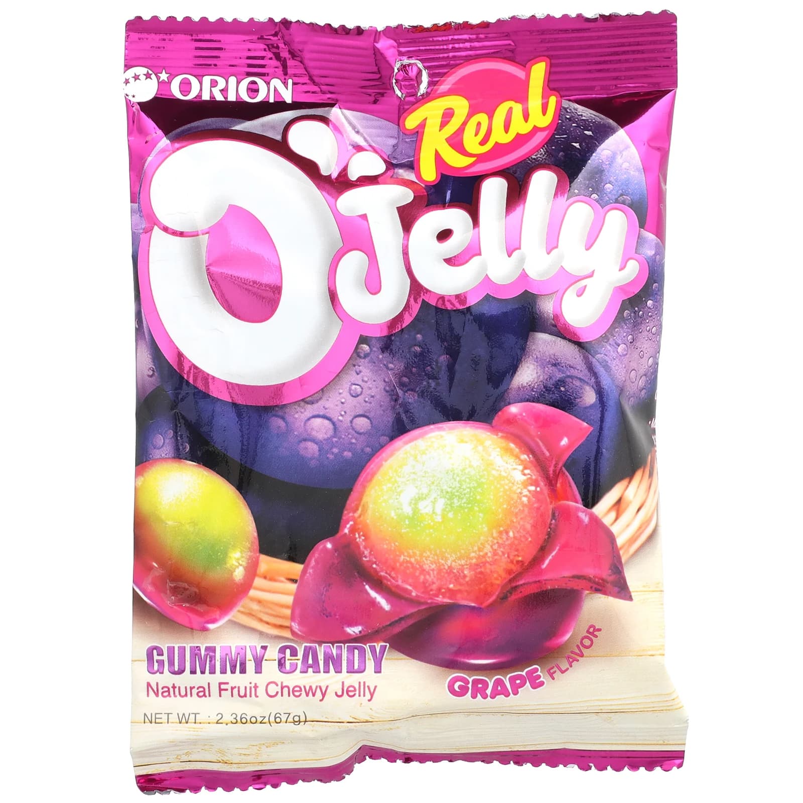 Orion, Real O'Jelly, Gummy Candy, Grape, 2.36 oz (67 g) - Image 1