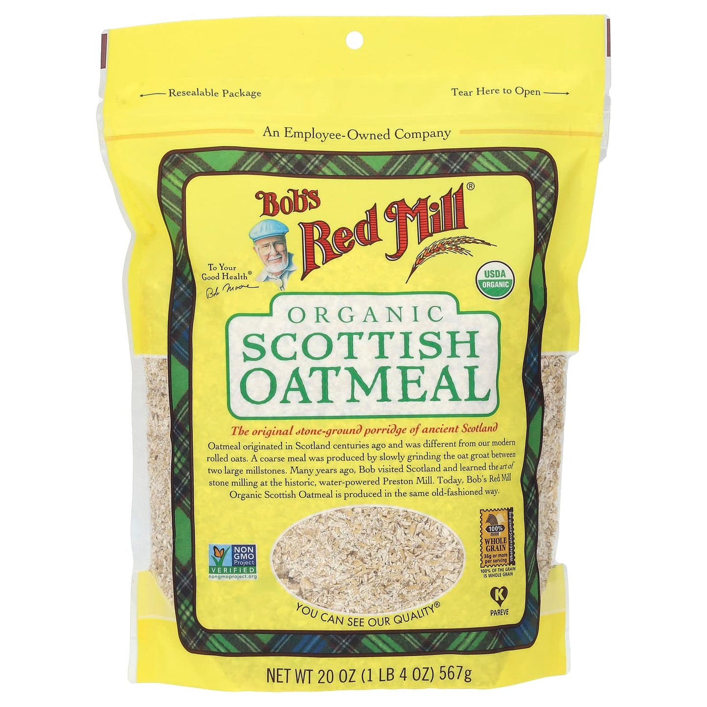 Organic Scottish Oatmeal by Bob's Red Mill | Stone-Ground, 100% Whole Grain - Image 1