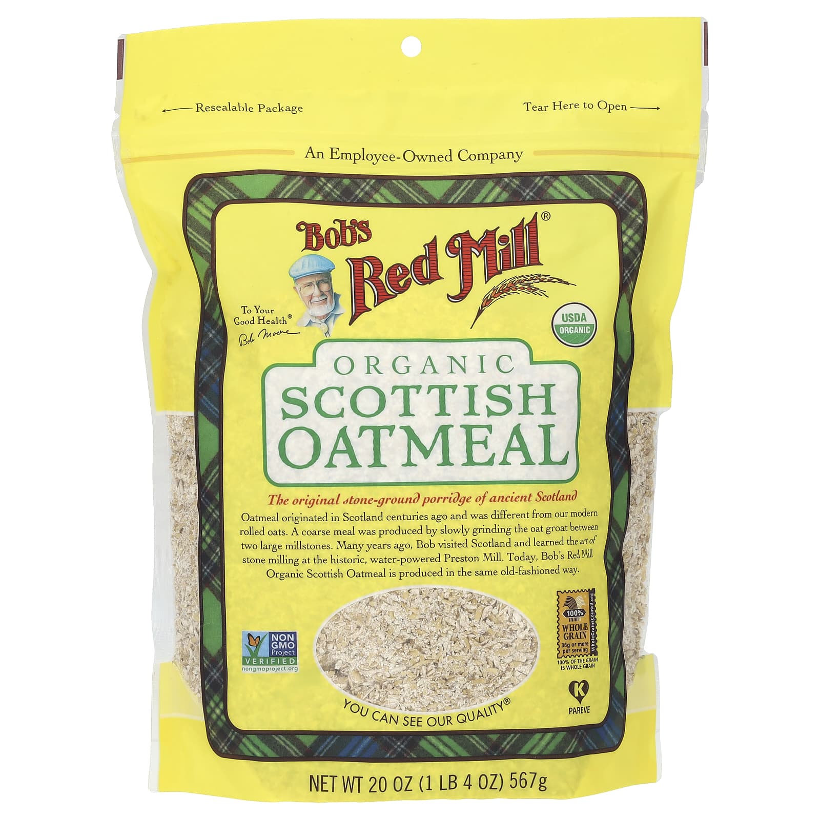 Organic Scottish Oatmeal by Bob's Red Mill | Stone-Ground, 100% Whole Grain - Image 1