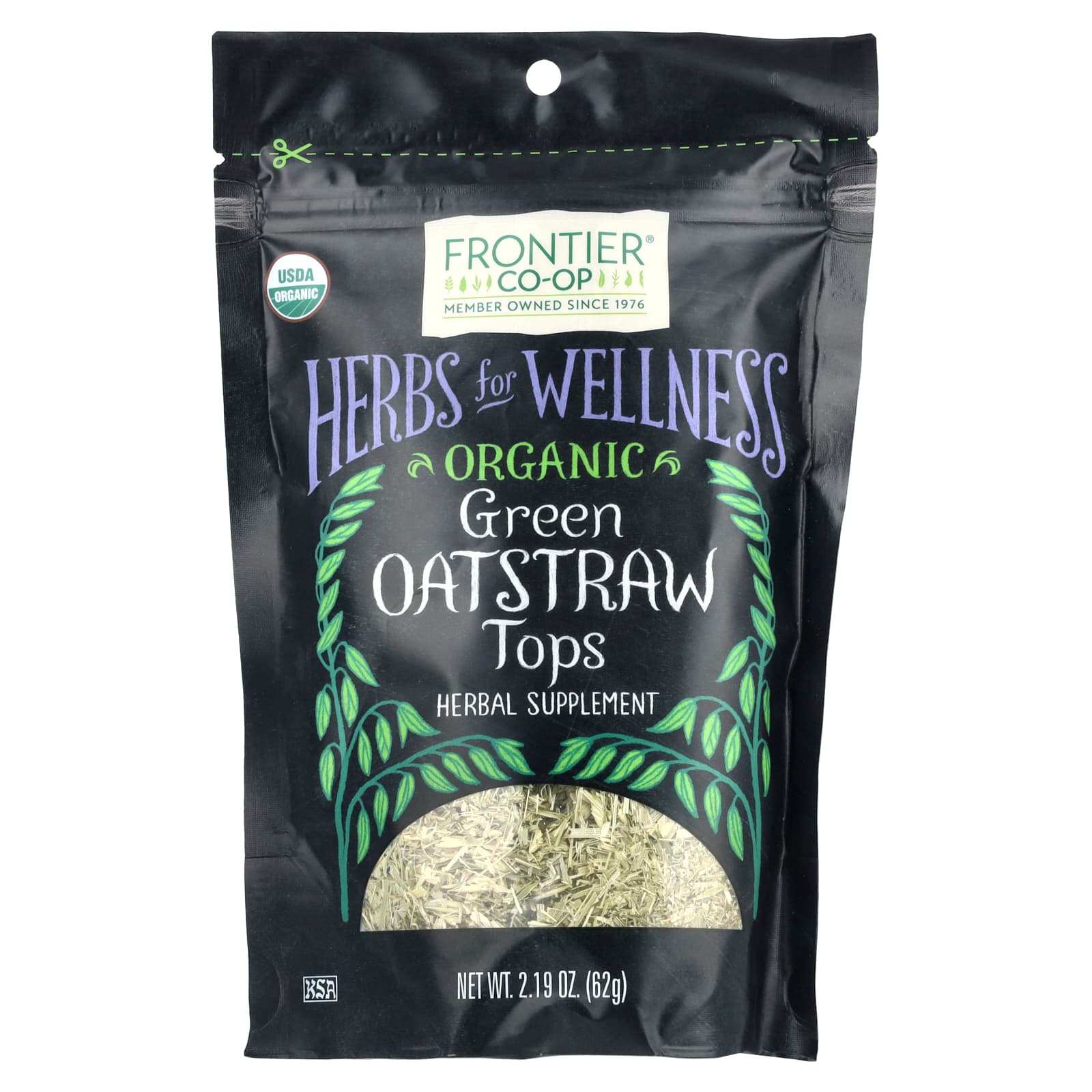 Frontier Co-op USDA Organic Oatstraw Tea, 2.19 oz (62g) - Image 1