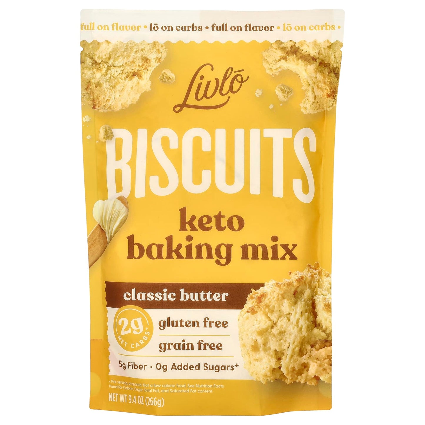 Livlo, Biscuits, Keto Baking Mix, Classic Butter,  9.4 oz (266 g) - Image 1