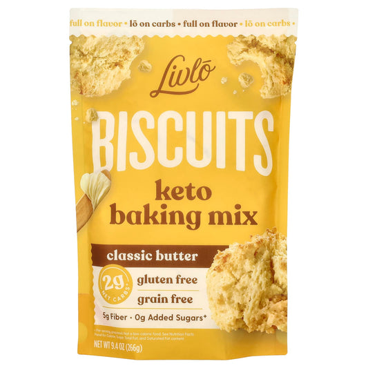 Livlo, Biscuits, Keto Baking Mix, Classic Butter,  9.4 oz (266 g) - Image 1