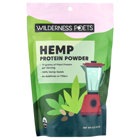 Wilderness Poets, Organic Hemp Protein Powder, 8 oz (226 g) - Image 1