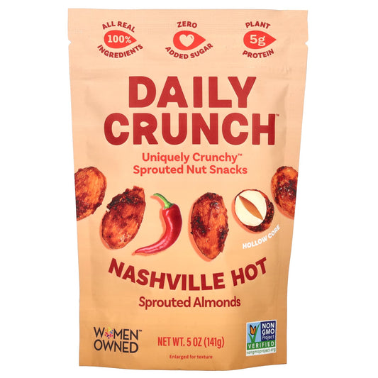 Nashville Hot Sprouted Almonds - Crunchy, Vegan & Keto Friendly - Image 1
