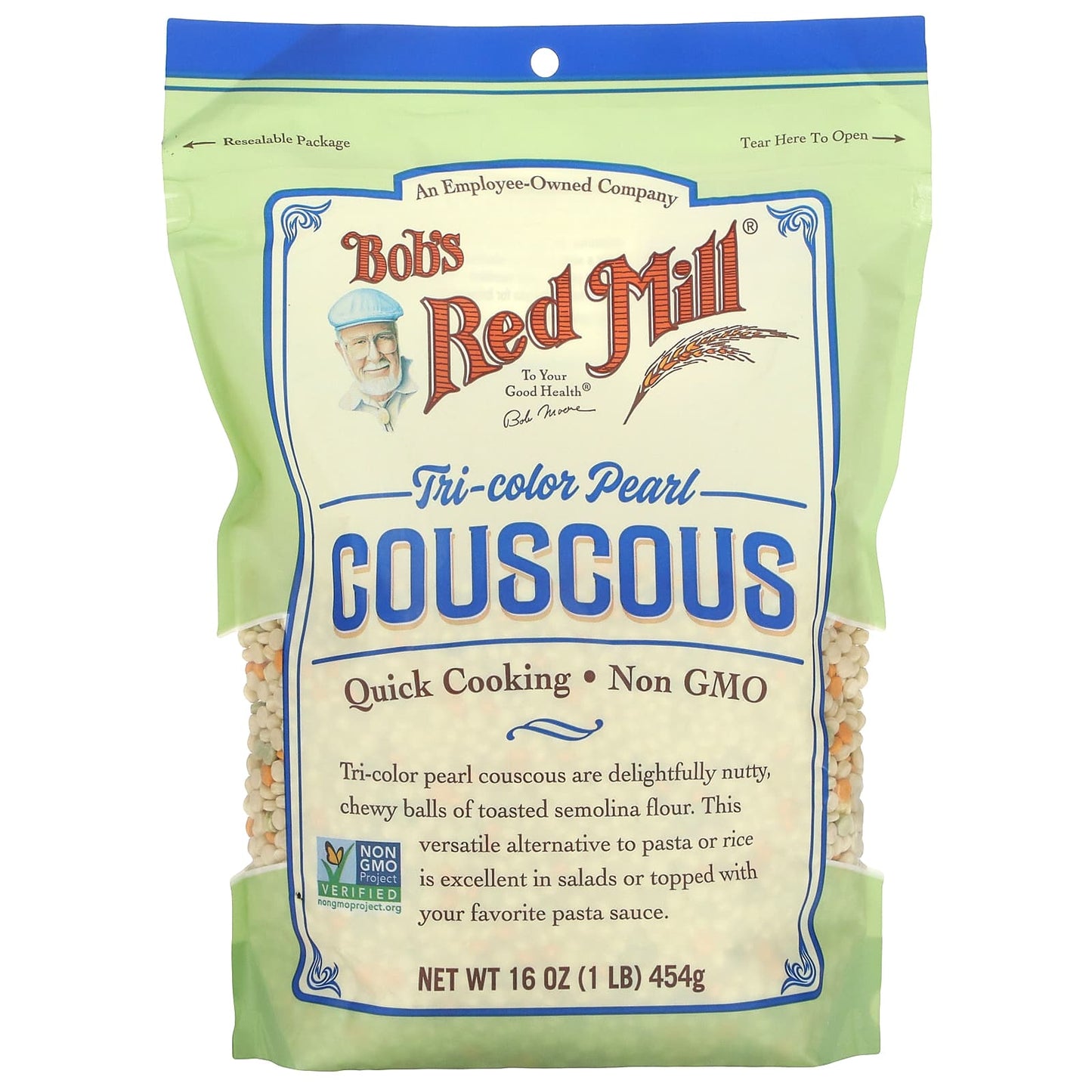 Bob's Red Mill Tri-Color Pearl Couscous - Quick, Nutritious, Delicious - Image 1