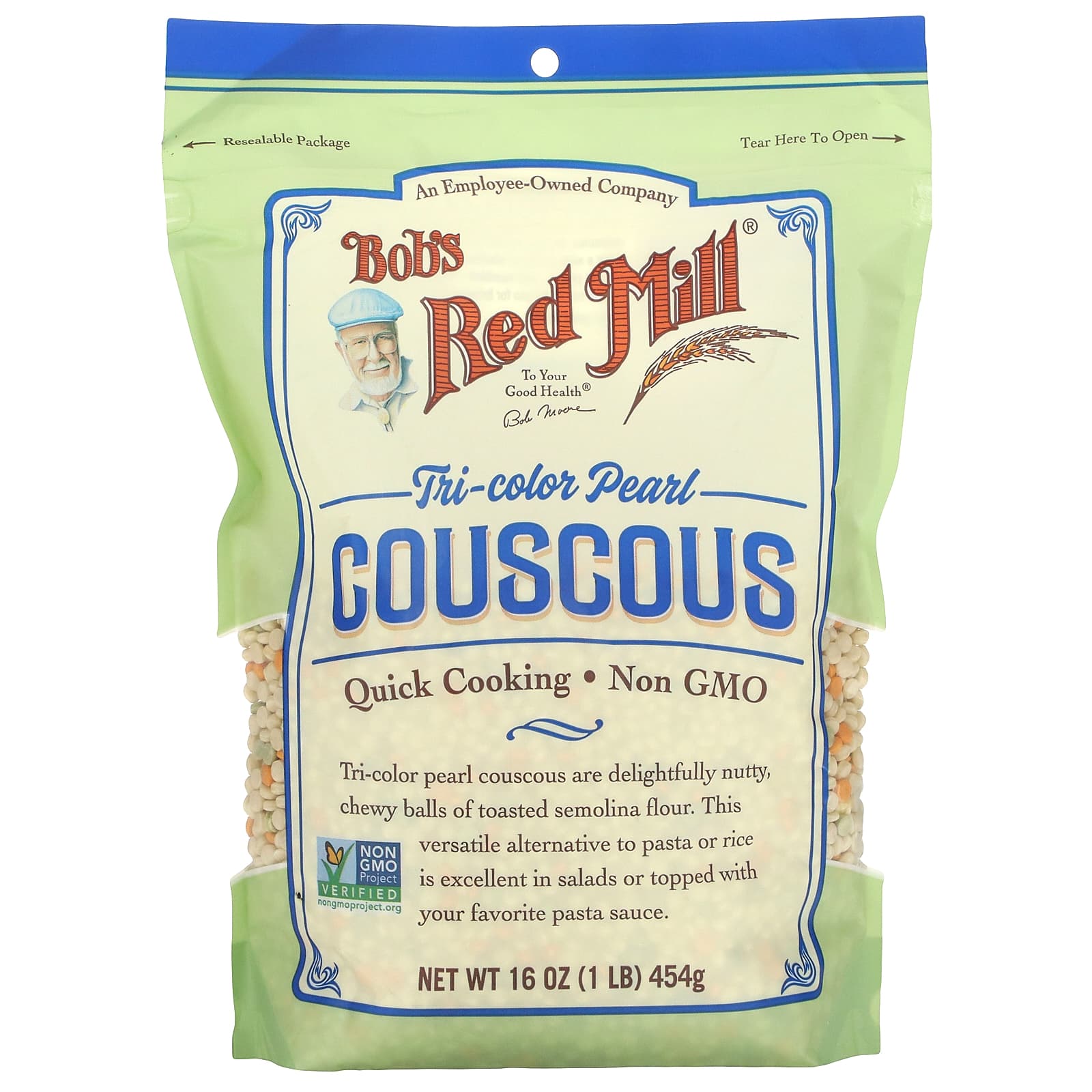 Bob's Red Mill Tri-Color Pearl Couscous - Quick, Nutritious, Delicious - Image 1