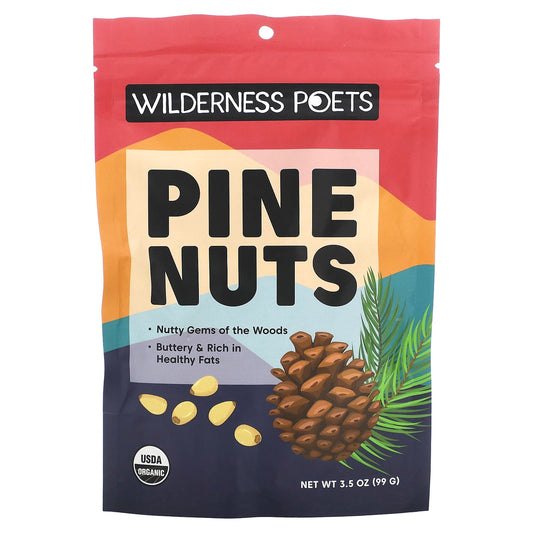 Wilderness Poets, Organic Pine Nuts, 3.5 oz (99 g) - Image 1
