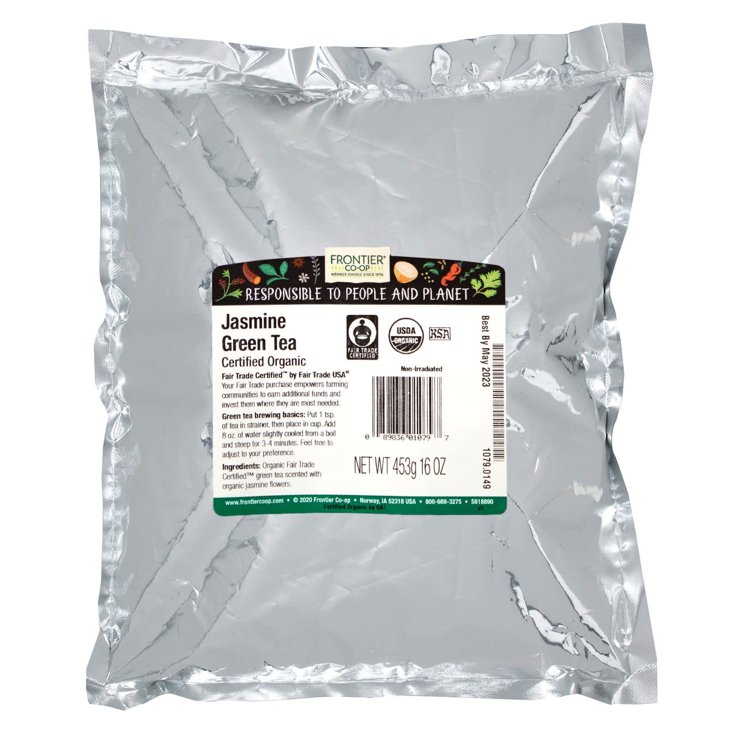 <strong>Organic Jasmine Green Tea by Frontier Co-op - 16 oz (453g)</strong> - Image 2