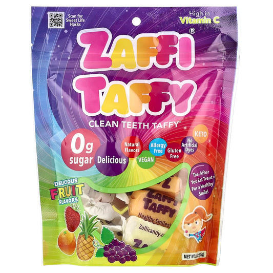 Zollipops, Zaffi Taffy®, Clean Teeth Taffy, Delicious Fruit, 3 oz (85 g) - Image 1