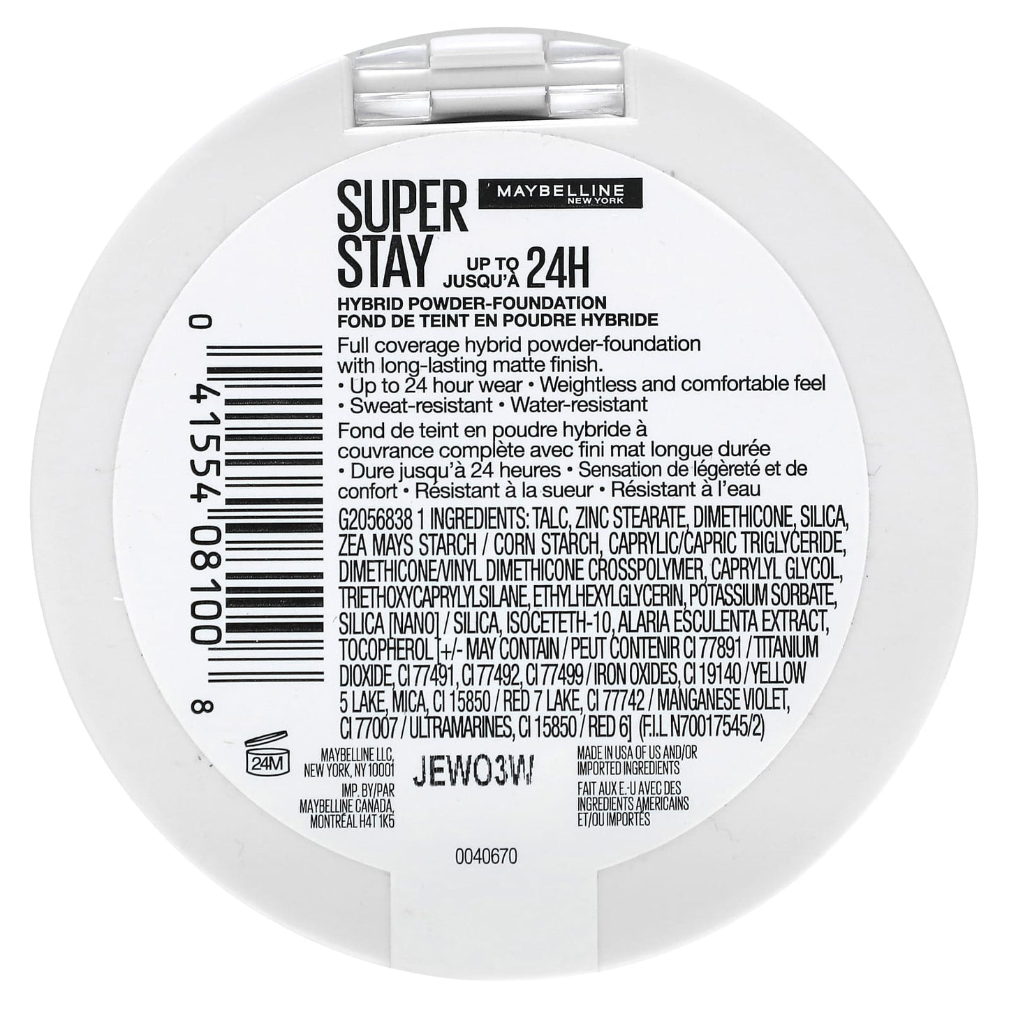 Maybelline, Super Stay, Hybrid Powder-Foundation, 310, 0.21 oz (6 g) - Image 2