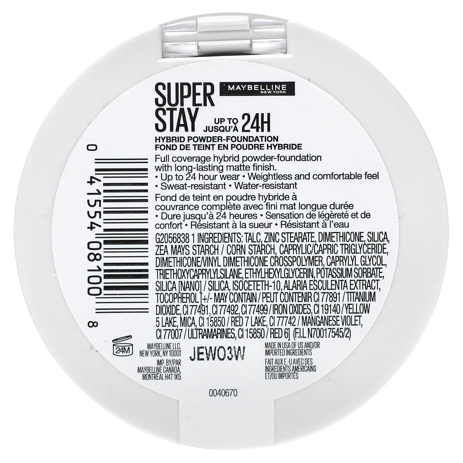 Maybelline, Super Stay, Hybrid Powder-Foundation, 310, 0.21 oz (6 g) - Image 2