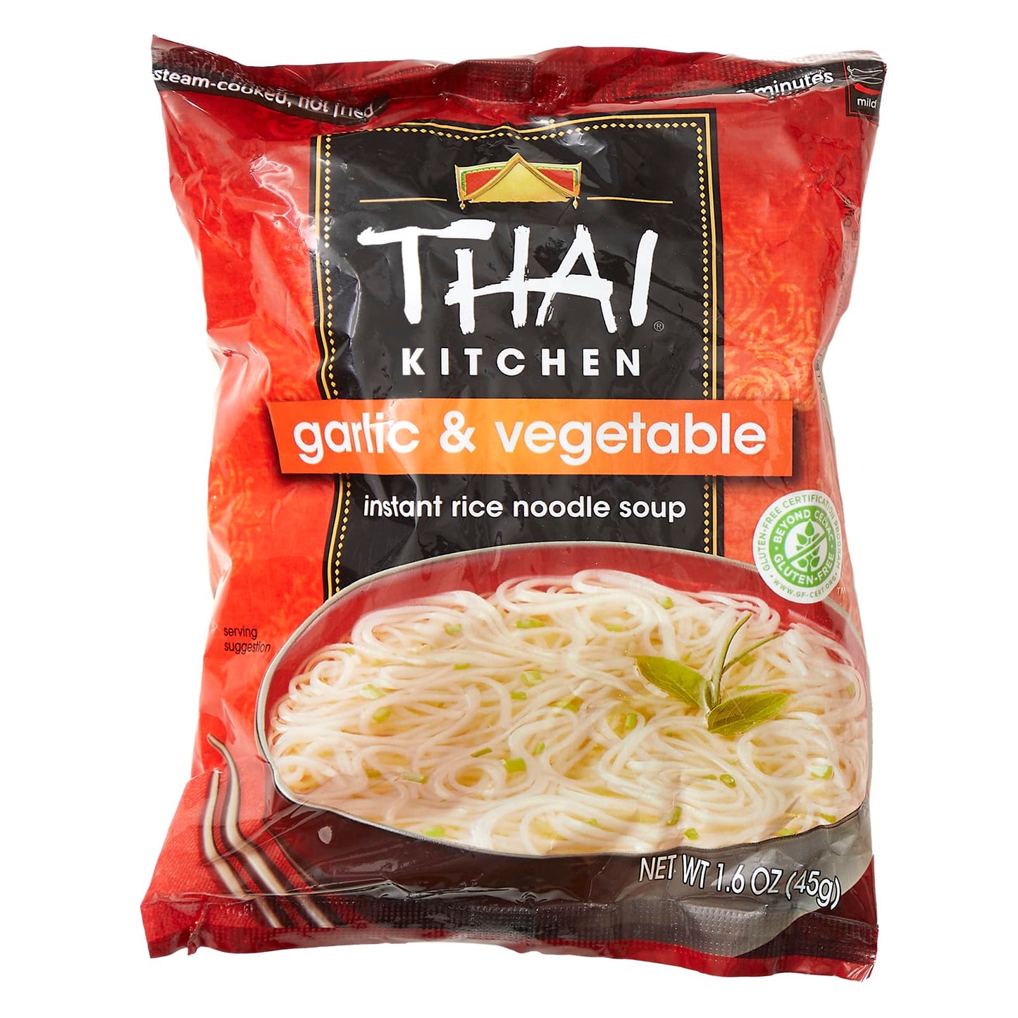 Thai Kitchen, Instant Rice Noodle Soup, Garlic & Vegetable, 1.6 oz (45 g) - Image 1