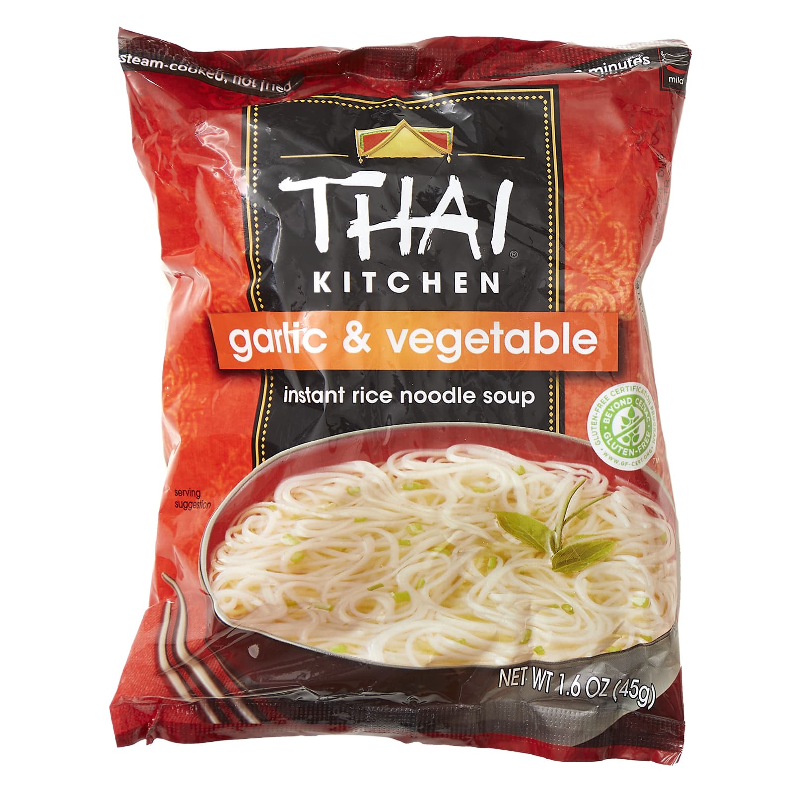 Thai Kitchen, Instant Rice Noodle Soup, Garlic & Vegetable, 1.6 oz (45 g) - Image 1