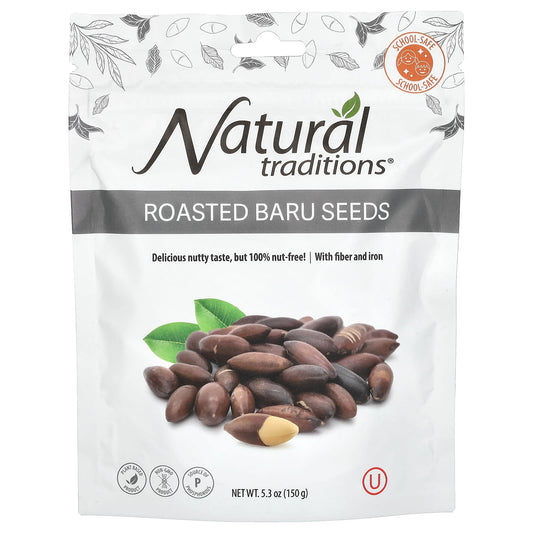 Organic Traditions, Roasted Baru Seeds,  5.3 oz (150 g) - Image 1