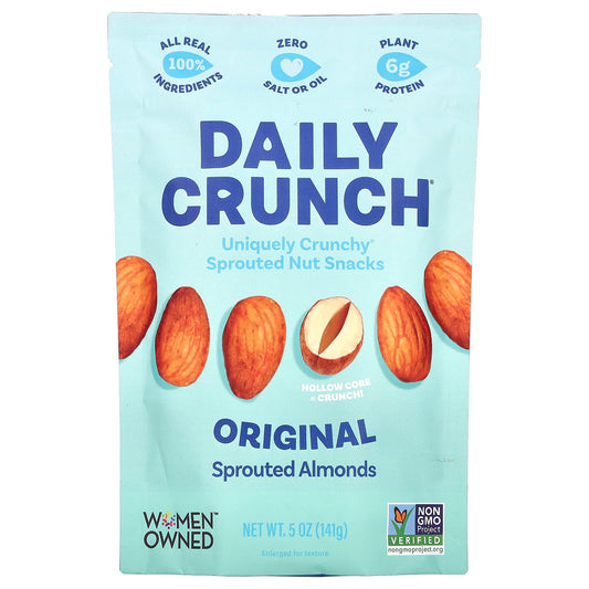 Crunchy Sprouted Almonds, Vegan, Keto, 5 oz (141g) - Daily Crunch - Image 1