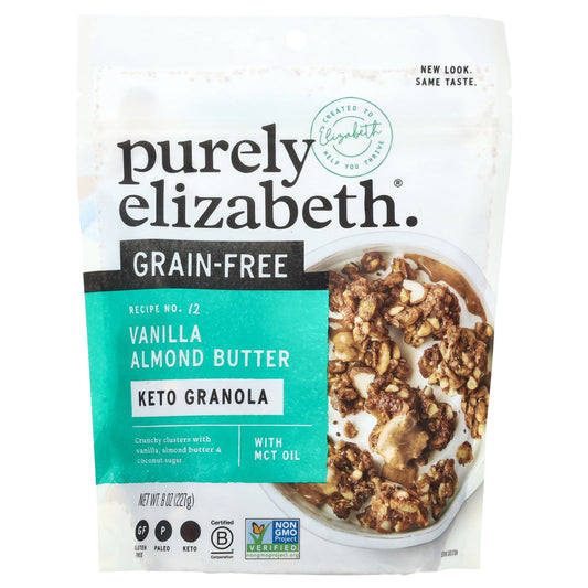 Purely Elizabeth, Keto Granola Clusters, Grain-Free, Vanilla Almond Butter, 8 oz (227 g) - Image 1