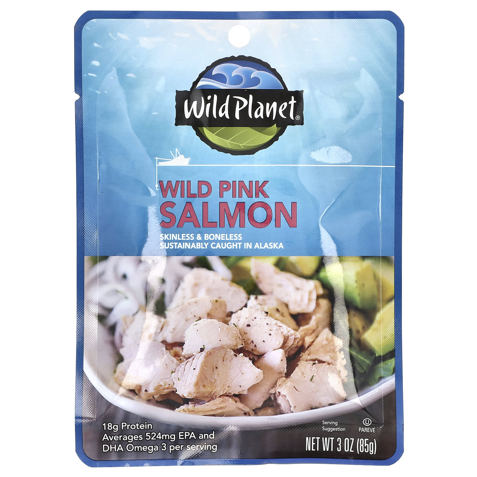 Wild Planet, Wild Pink Salmon, Skinless & Boneless, 3 oz (85 g) - Image 1
