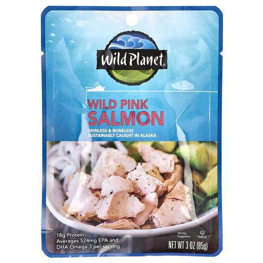 Wild Planet, Wild Pink Salmon, Skinless & Boneless, 3 oz (85 g) - Image 1