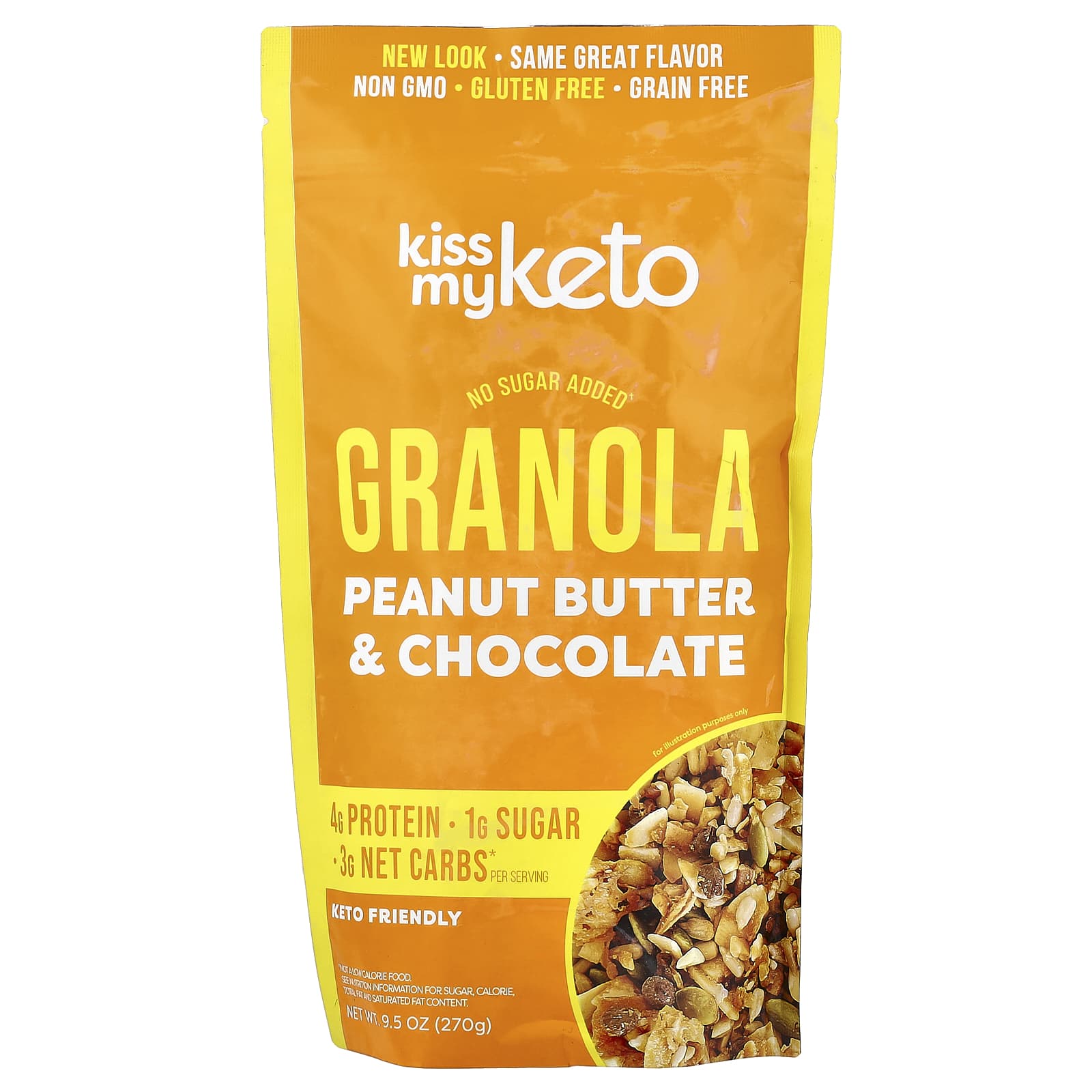 Kiss My Keto, Granola, Peanut Butter & Chocolate , 9.5 oz (270 g) - Image 1