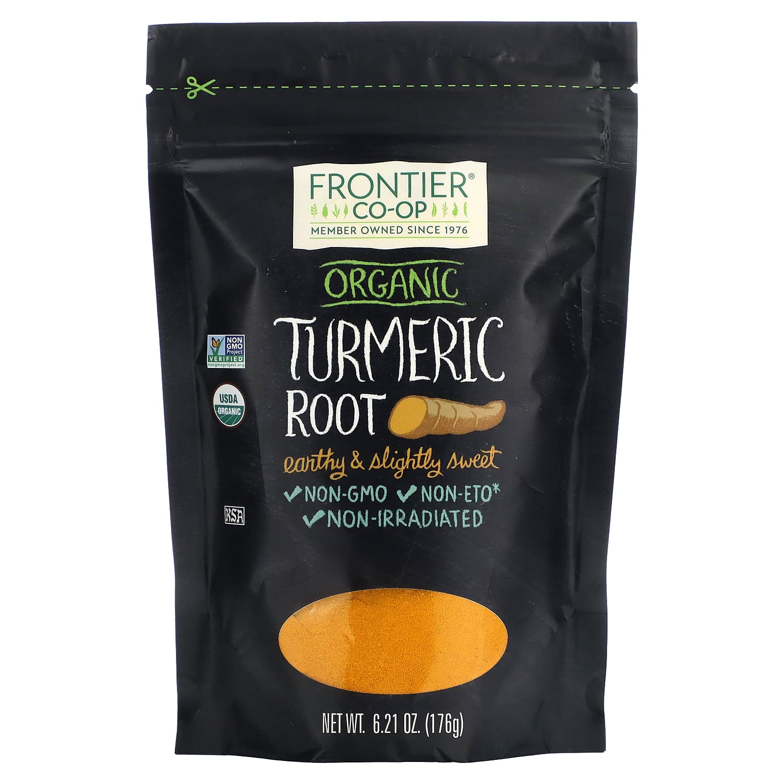 Organic Turmeric Root Powder by Frontier Co-op (6.21 oz, USDA Organic) - Image 1