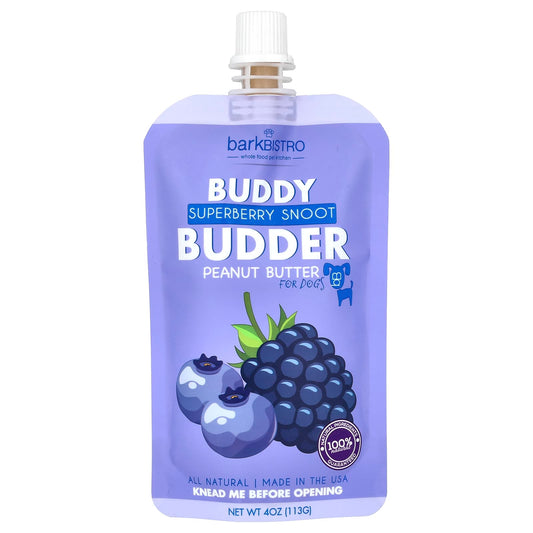 Bark Bistro Buddy Budder Peanut Butter for Dogs - Superberry Snoot - Image 1