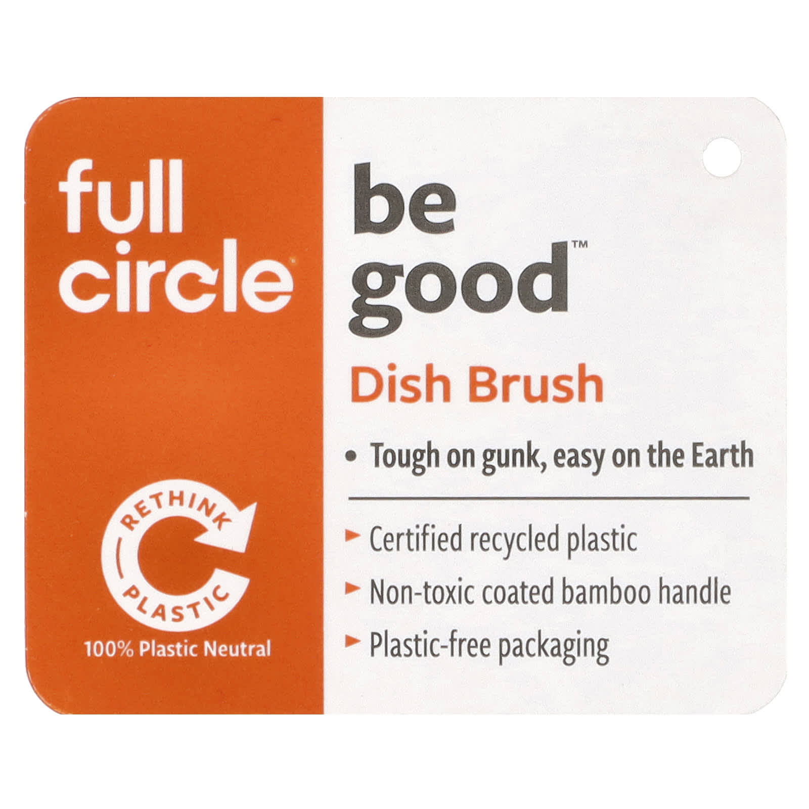 Full Circle, Be Good™, Eco-Friendly Dish Brush, Plastic Neutral - Image 2
