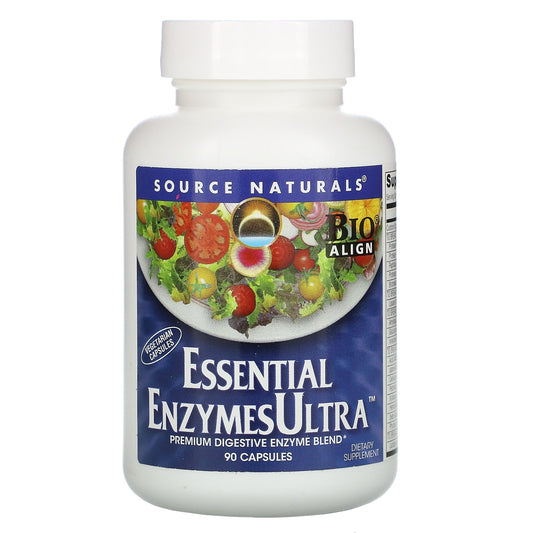 Source Naturals, Essential Enzymes Ultra, 90 Capsules - Image 1