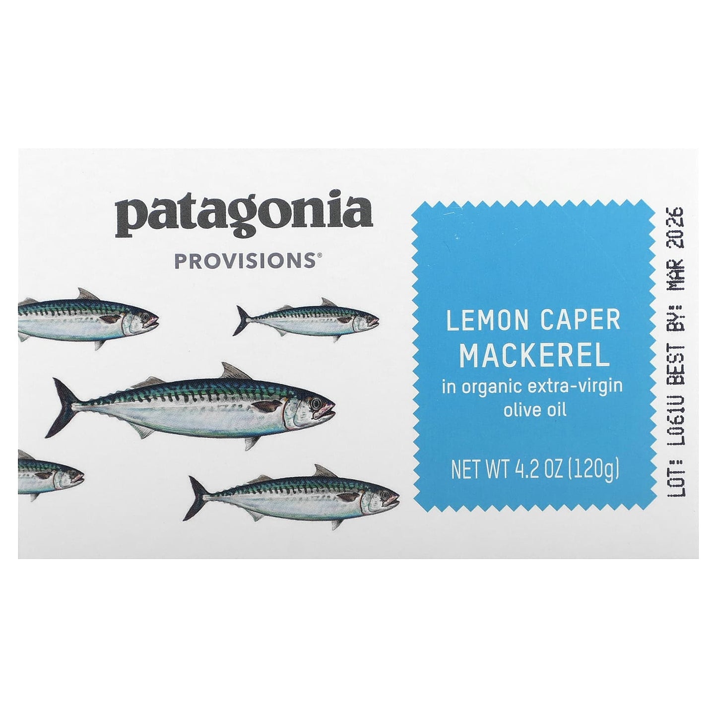 Patagonia Provisions, Lemon Caper Mackerel, 4.2 oz (120 g) - Image 1