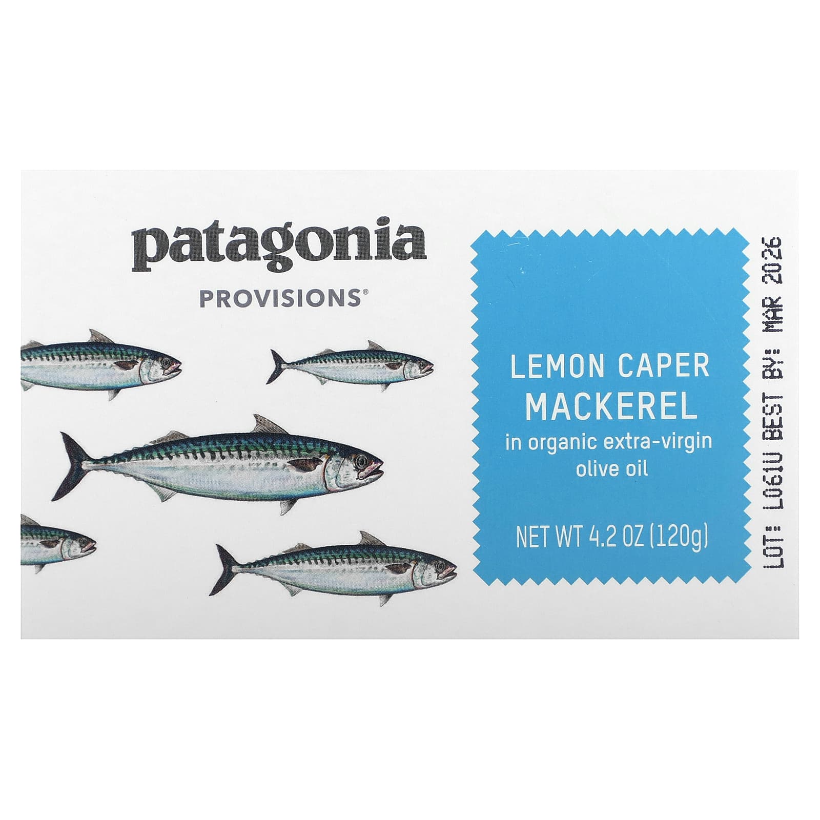 Patagonia Provisions, Lemon Caper Mackerel, 4.2 oz (120 g) - Image 1