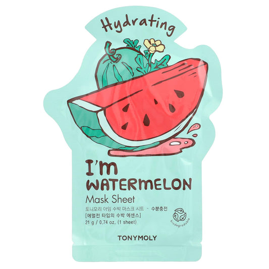 TonyMoly, I'm Watermelon, Hydrating Beauty Mask Sheet, 1 Sheet, 0.74 oz (21 g) - Image 1