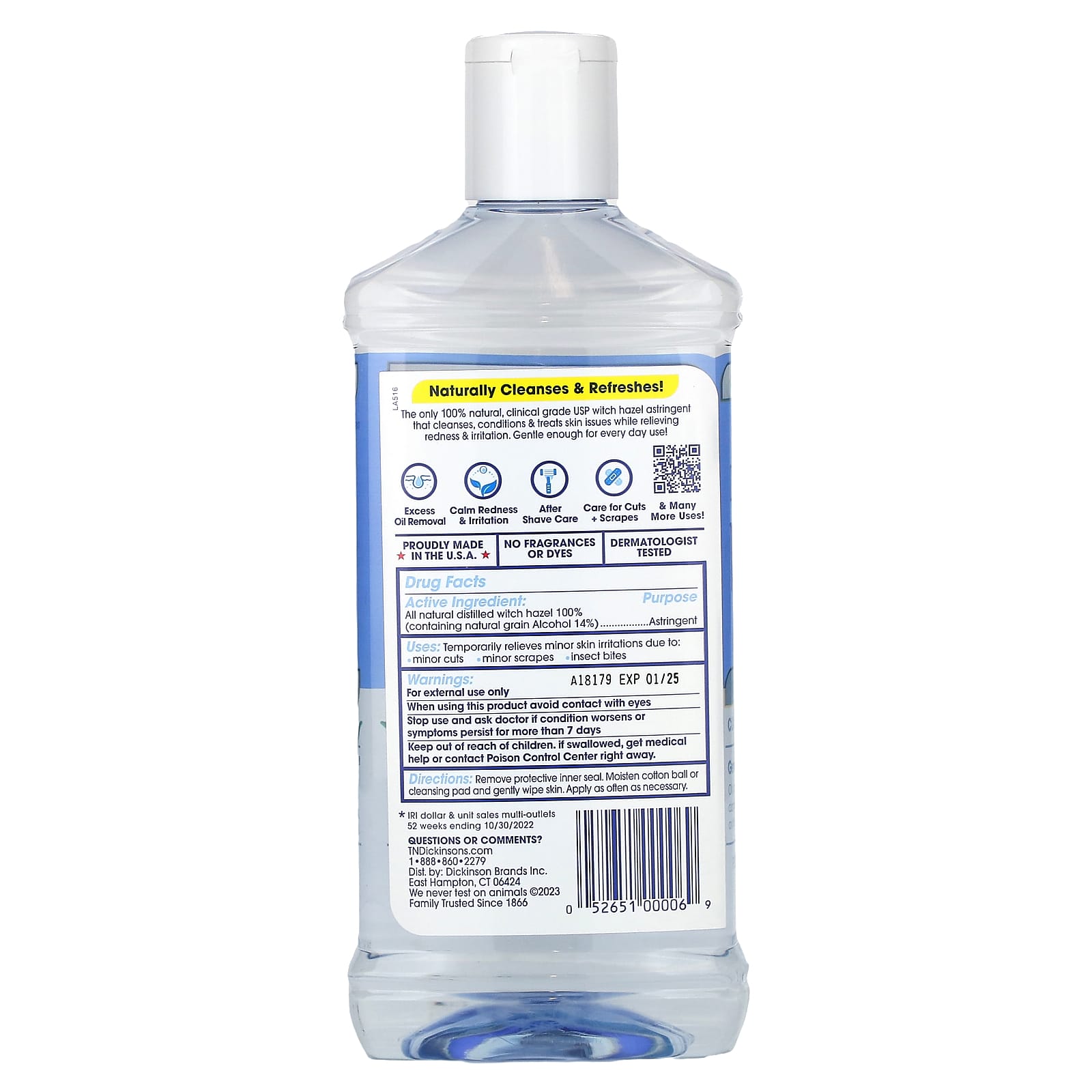 Dickinson Brands, Witch Hazel for Face & Body, 16 fl oz (473 ml) - Image 2