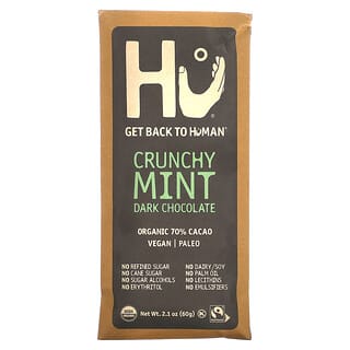 Hu Crunchy Mint Dark Chocolate Bars, USDA Organic, Vegan, 2.1 oz