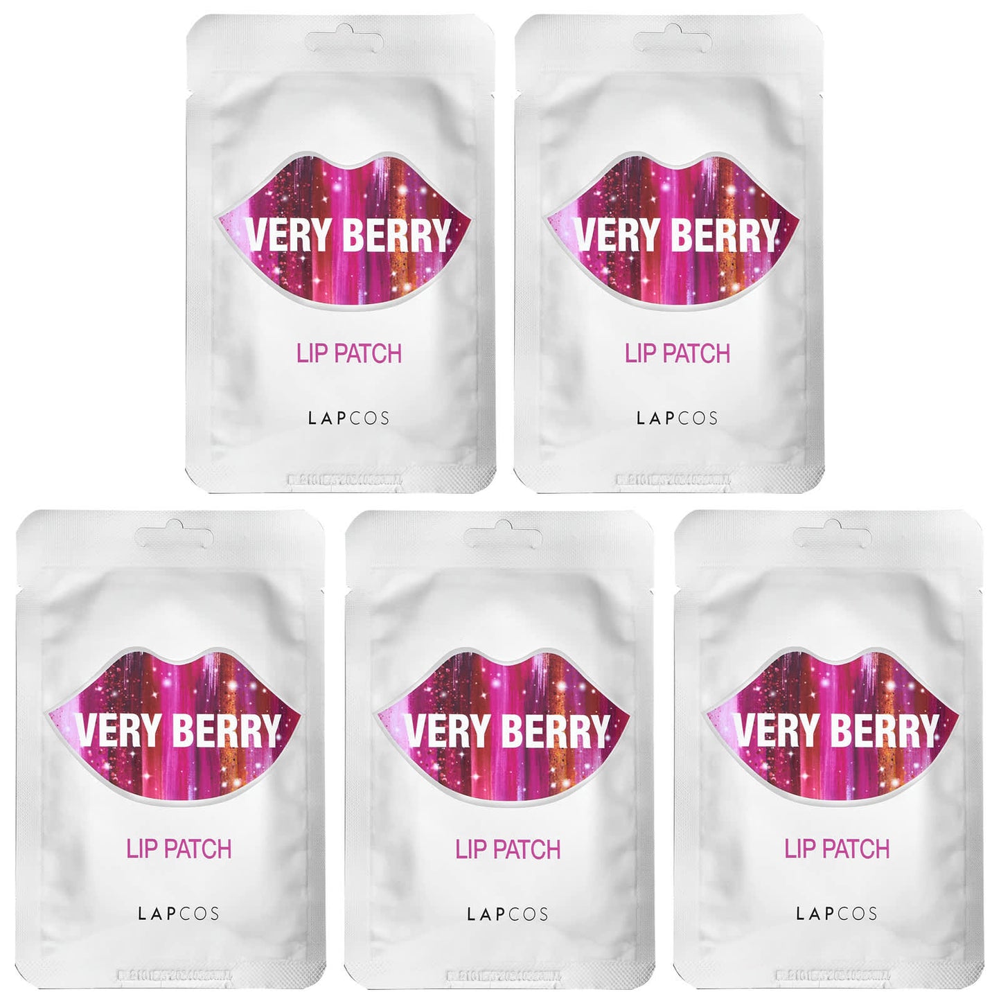 Lapcos, Lip Patch, Very Berry, 5 Patches, 0.1 oz Each - Image 1