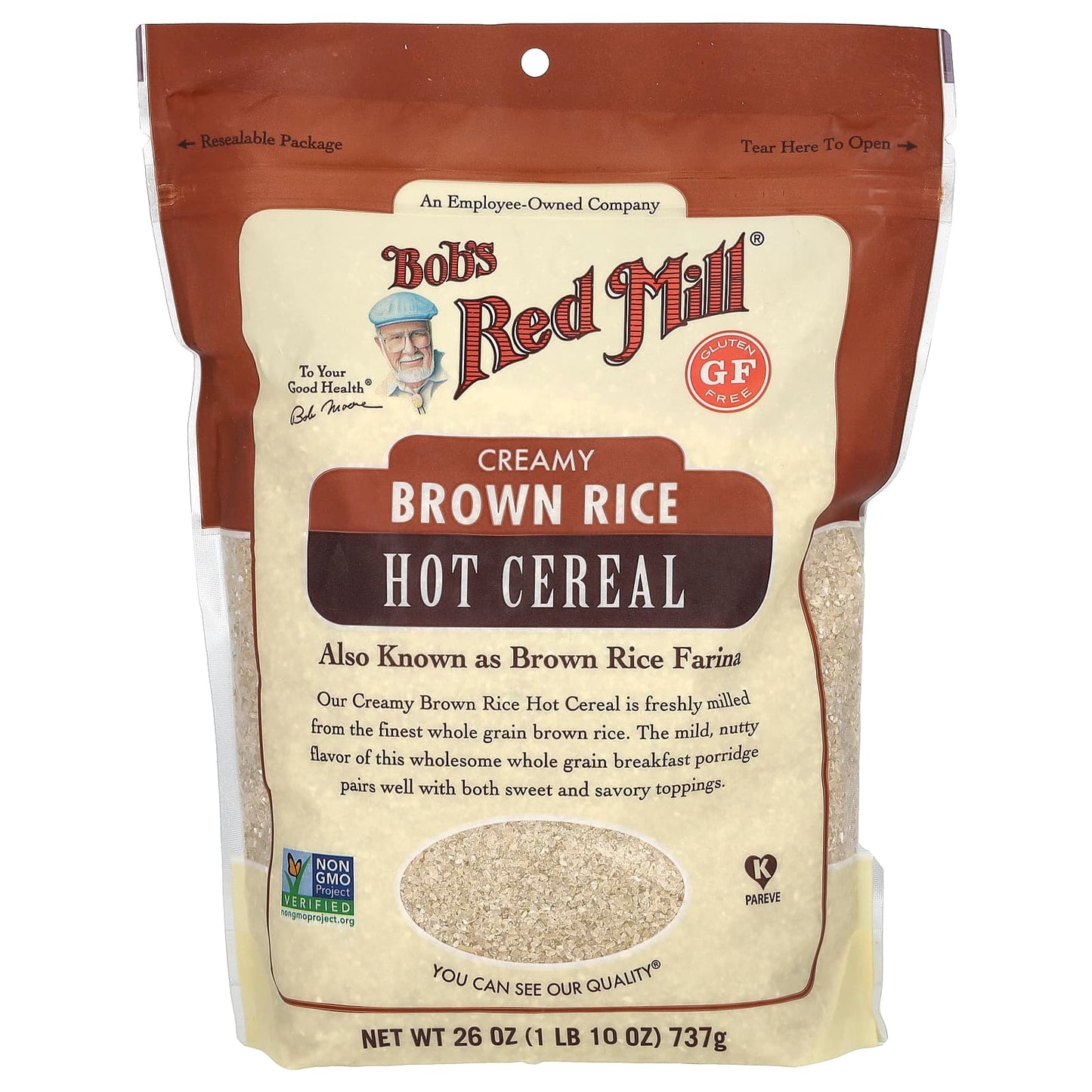 Gluten-Free Creamy Brown Rice Hot Cereal by Bob's Red Mill - Image 1