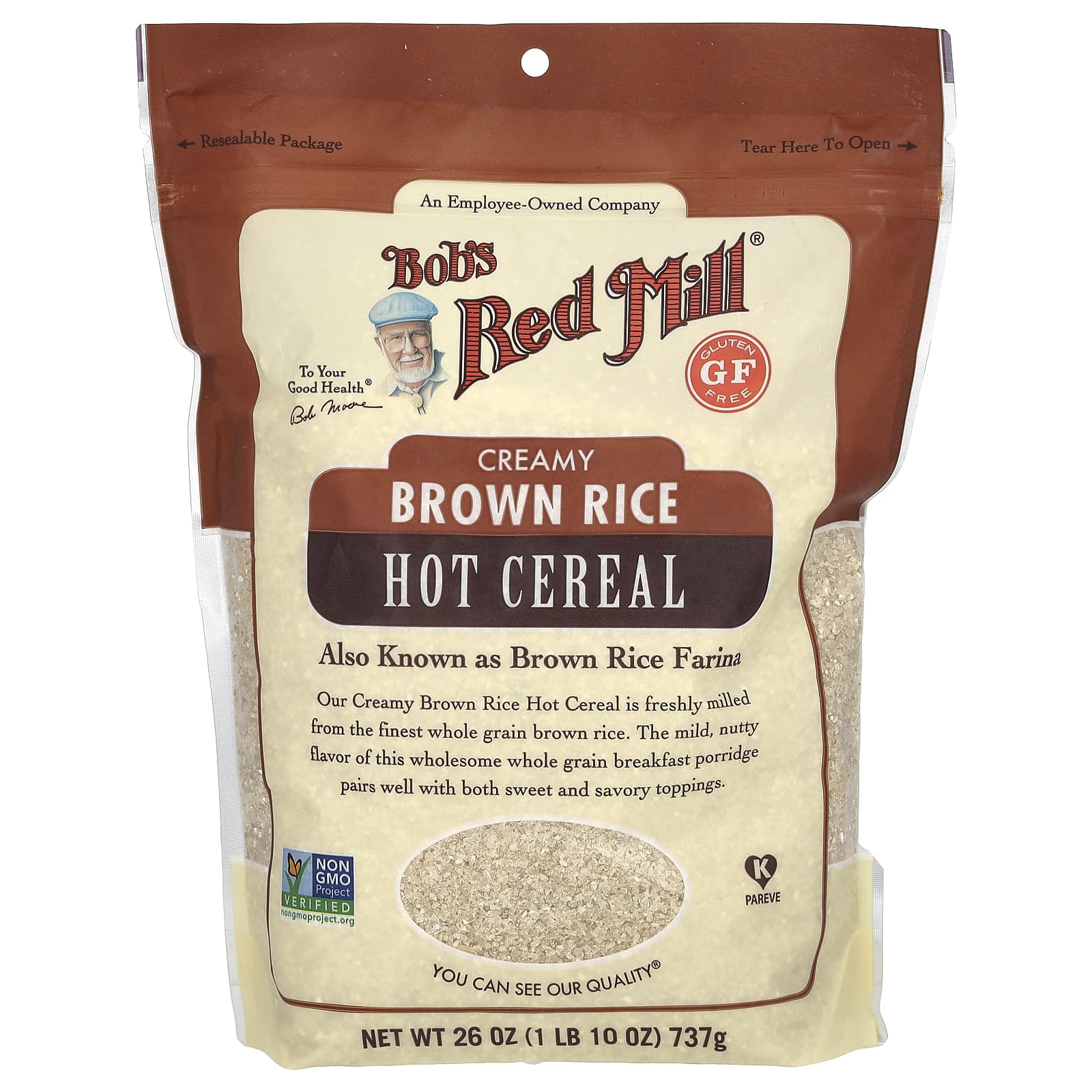 Gluten-Free Creamy Brown Rice Hot Cereal by Bob's Red Mill - Image 1