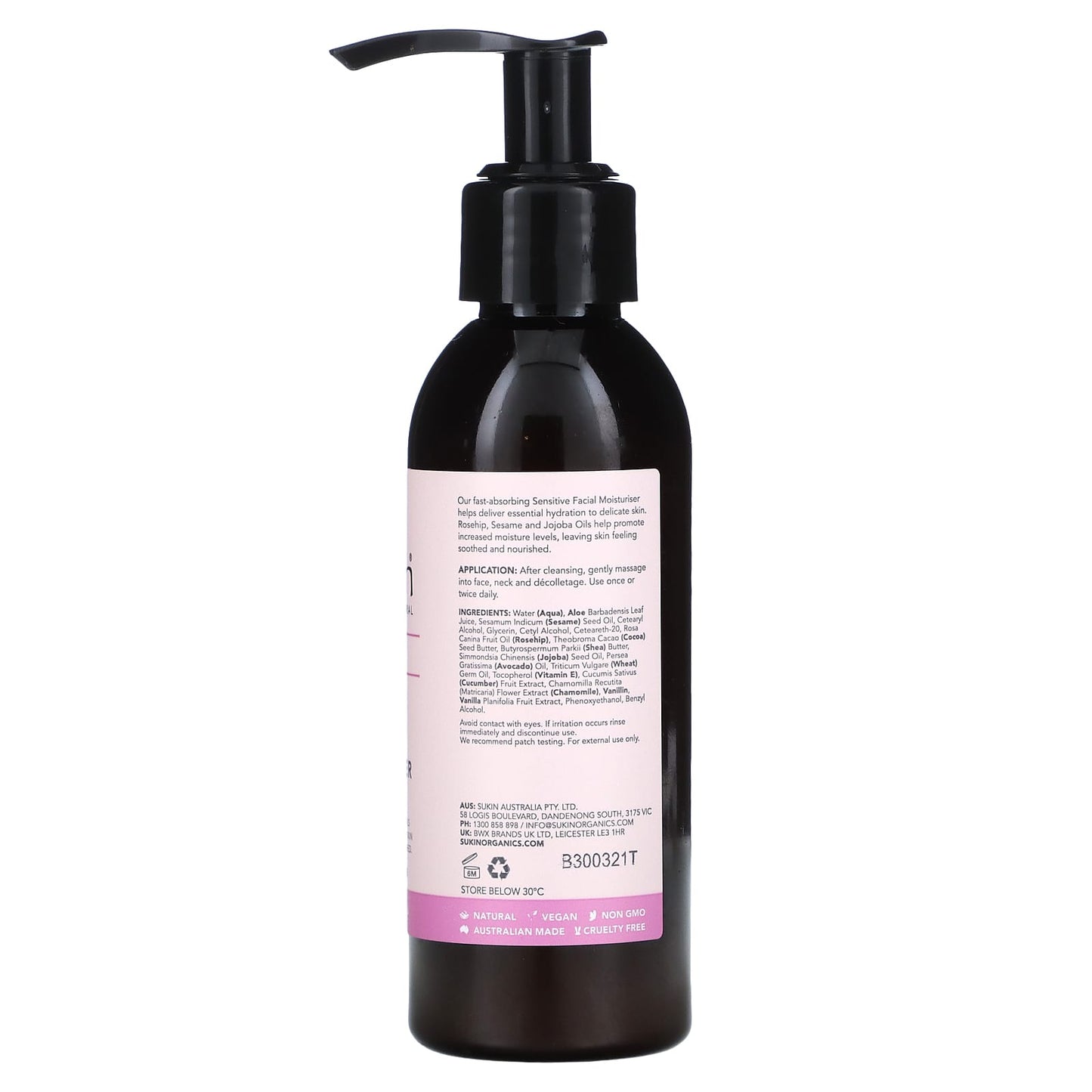 Sukin, Facial Moisturiser, Sensitive, 4.23 fl oz (125 ml) - Image 2