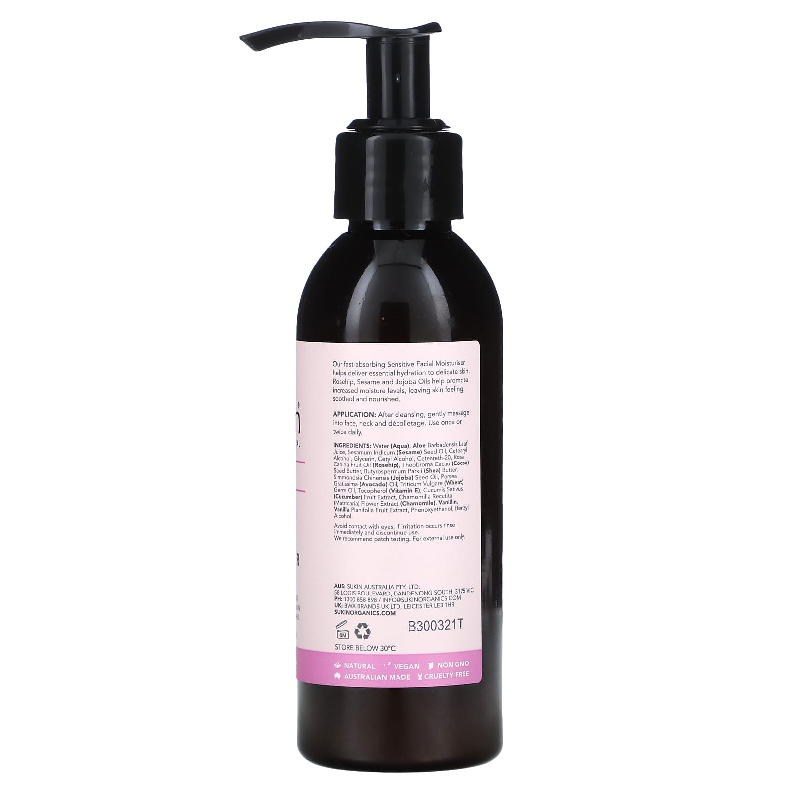 Sukin, Facial Moisturiser, Sensitive, 4.23 fl oz (125 ml) - Image 2