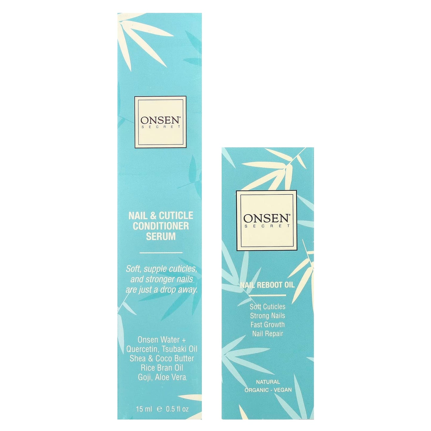 Onsen Secret, Nail & Cuticle Conditioner Serum & Nail Reboot Oil Kit, 2 Piece Kit - Image 2