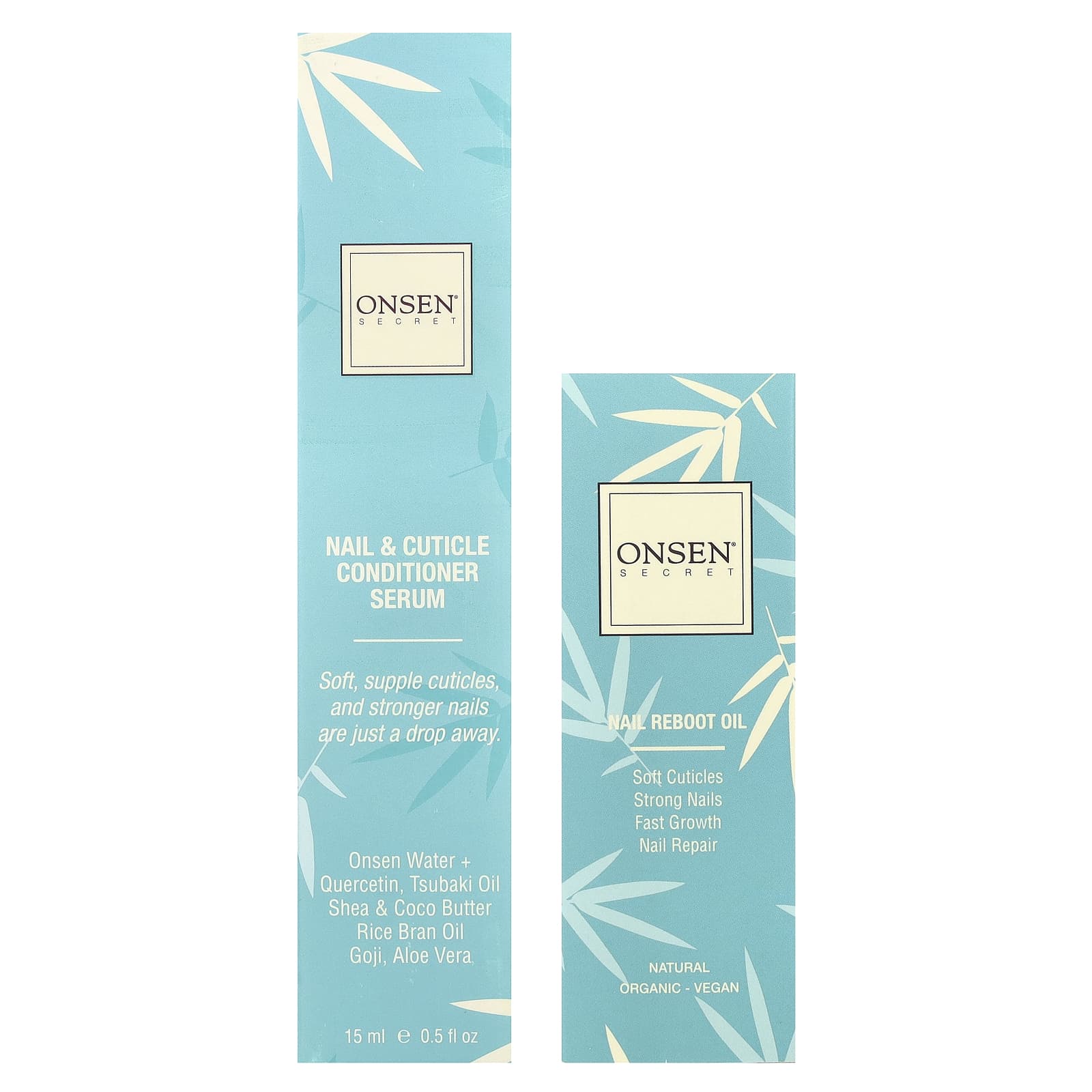 Onsen Secret, Nail & Cuticle Conditioner Serum & Nail Reboot Oil Kit, 2 Piece Kit - Image 2