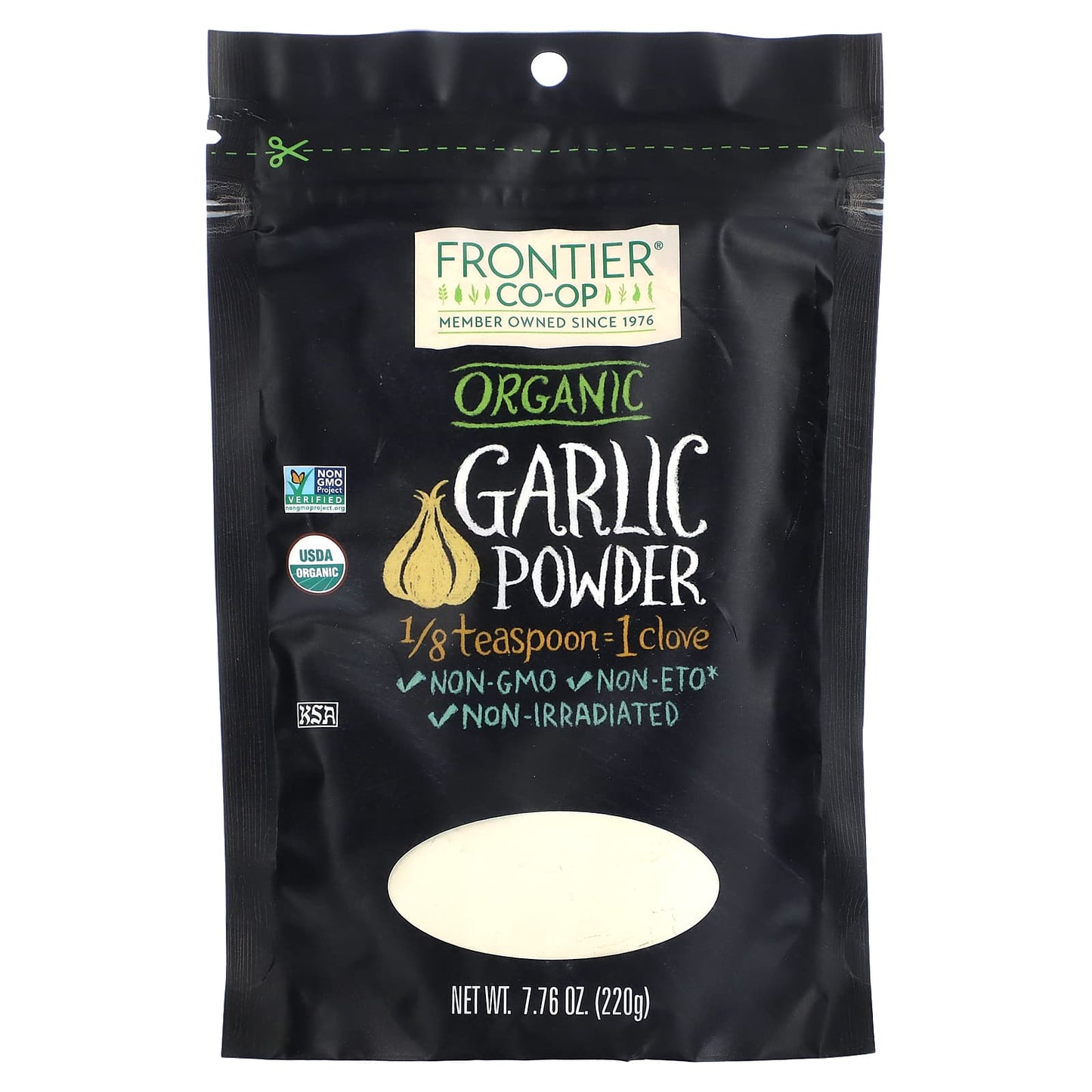 Organic Garlic Powder by Frontier Co-op - 7.76 oz (220 g) - Image 1