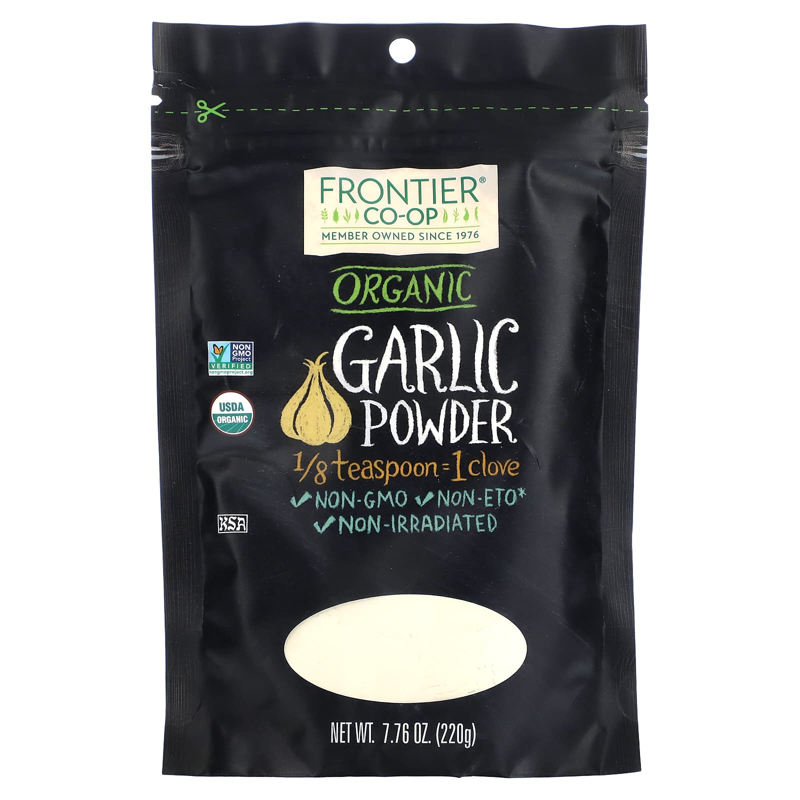 Organic Garlic Powder by Frontier Co-op - 7.76 oz (220 g) - Image 1