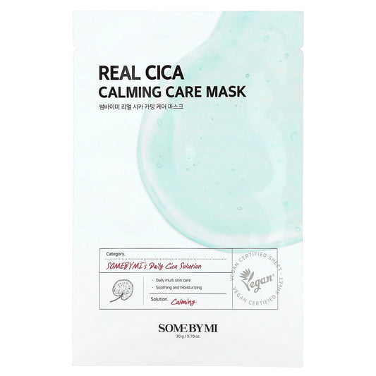 SOME BY MI, Real Cica, Calming Care Beauty Mask, 1 Sheet, 0.70 oz (20 g) - Image 1